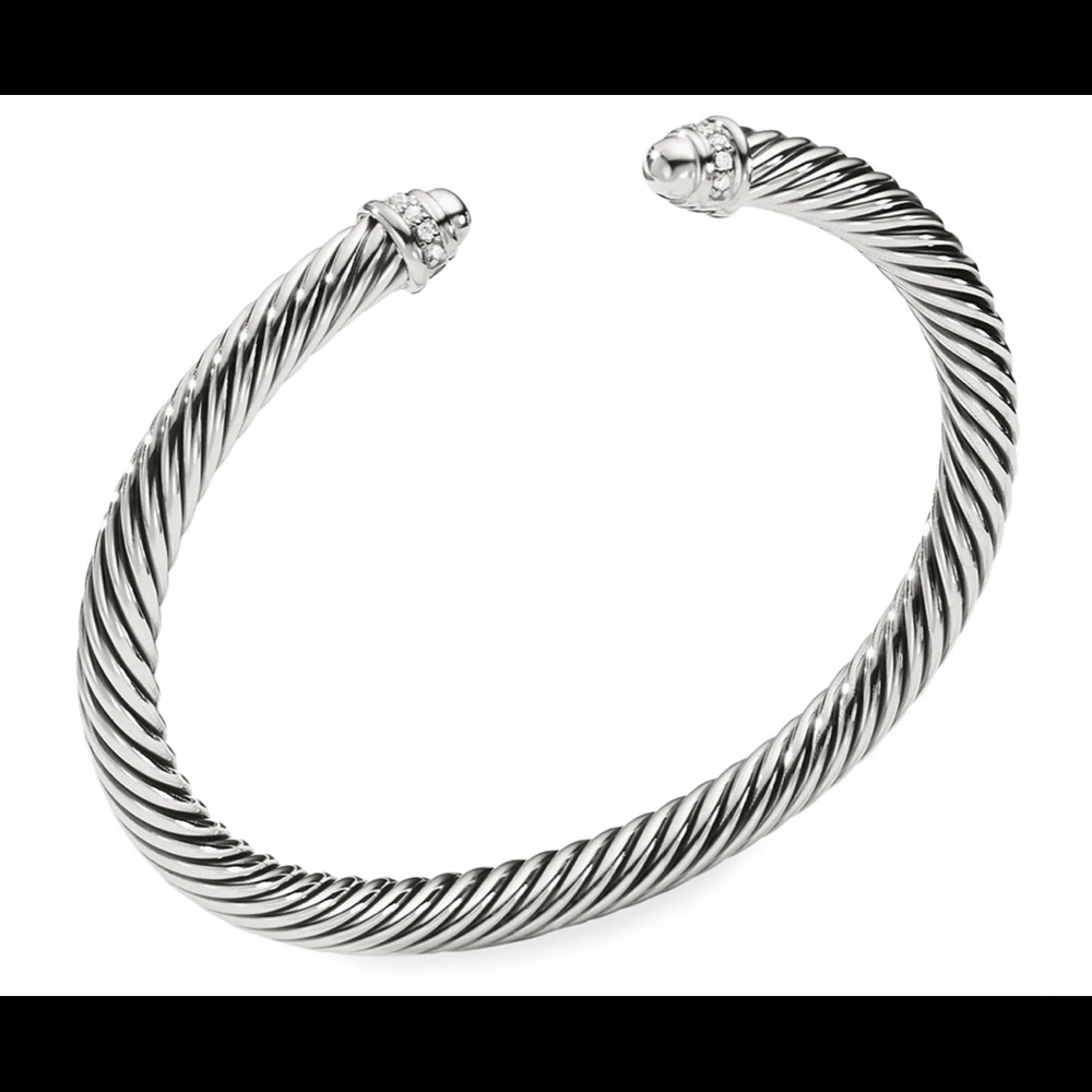 David Yurman Cable Cuff Bracelet w diamond